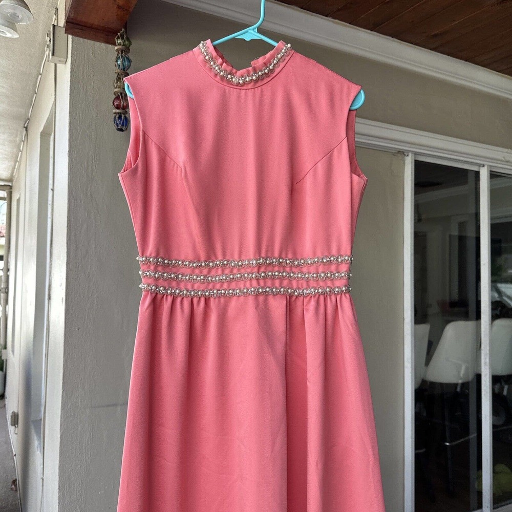 Vintage handmade dress 40s 50s Peach Estate Find Marvelous Miss Maisel Costume
